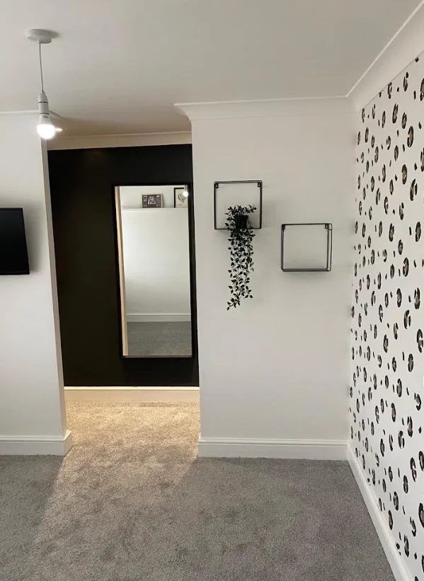 Feature wall in bedroom