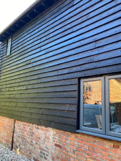 Black timber clad exterior